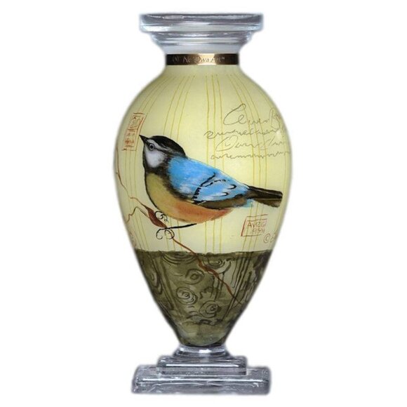 Ne'Qwa Art Bird Song Decorative Flower Vase - Susan Winget Artist